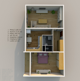 Prodej bytu 2+1 v osobním vlastnictví 62 m², Chomutov