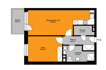 Pronájem bytu 2+kk v osobním vlastnictví 52 m², Poděbrady