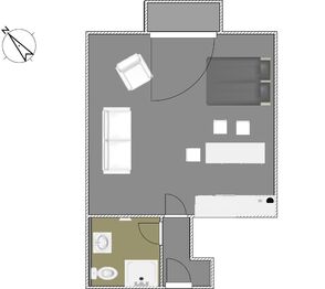 Pronájem bytu 1+kk v osobním vlastnictví 40 m², Jesenice