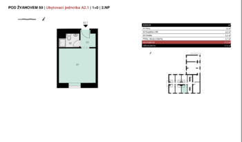 Prodej bytu 1+kk v osobním vlastnictví 20 m², Praha 5 - Hlubočepy