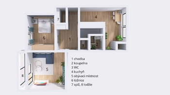 Pronájem bytu 2+1 v osobním vlastnictví 60 m², Šumperk