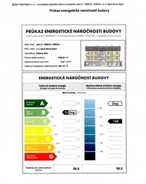 energetický štítek "B" - Prodej bytu 4+kk v osobním vlastnictví 126 m², Český Krumlov