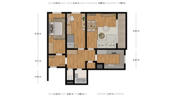 Prodej bytu 3+1 v družstevním vlastnictví 72 m², Teplice