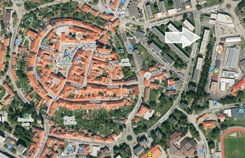 Orientační mapa - Pronájem bytu 1+kk v družstevním vlastnictví 21 m², Prachatice