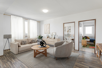 Vizualizace, návrh budoucího stavu Obývacího pokoje - Prodej bytu 3+1 v osobním vlastnictví 61 m², Mladá Boleslav