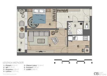 Prodej bytu 2+1 v osobním vlastnictví 49 m², Praha 4 - Krč