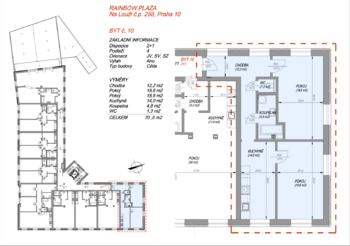 Pronájem bytu 2+1 v osobním vlastnictví 71 m², Praha 10 - Vršovice