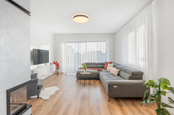 Obývací kout - Prodej domu 316 m², Dřísy