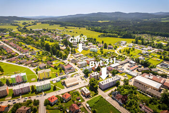 zákres garáž, byt - Prodej bytu 3+1 v osobním vlastnictví 76 m², Nové Hrady