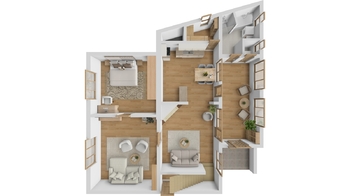 Půdorys 1. NP - Prodej domu 185 m², Moravská Nová Ves