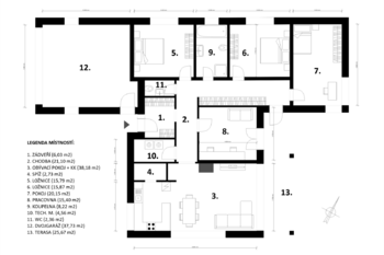 Prodej bytu 5+kk v osobním vlastnictví 226 m², Sibřina