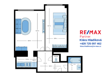 Pronájem bytu 2+1 v osobním vlastnictví 53 m², Praha 10 - Strašnice