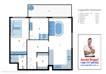 Pronájem bytu 3+kk v osobním vlastnictví 73 m², Praha 4 - Modřany