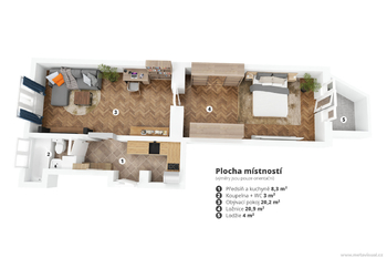 Prodej bytu 2+kk v osobním vlastnictví 59 m², Praha 10 - Vršovice