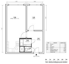 Prodej bytu 2+kk v osobním vlastnictví 43 m², Praha 5 - Stodůlky