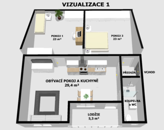 Prodej bytu 3+kk v osobním vlastnictví 88 m², Ostrava