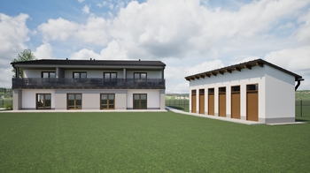 terasy, zahrady, úložné koje - Prodej bytu 3+kk v osobním vlastnictví 74 m², Třeština