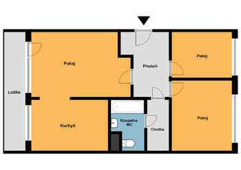 Pronájem bytu 3+1 v osobním vlastnictví 55 m², Praha 9 - Střížkov