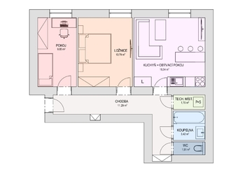 Prodej bytu 3+kk v osobním vlastnictví 61 m², Příbram