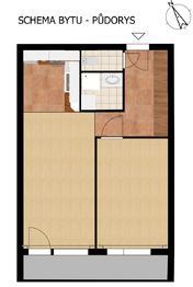 Pronájem bytu 2+kk v osobním vlastnictví 40 m², Praha 4 - Michle