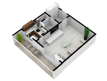 Pronájem bytu 1+kk v osobním vlastnictví 36 m², Pardubice