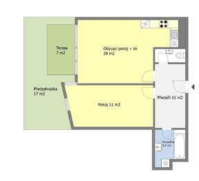Prodej bytu 2+kk v osobním vlastnictví 70 m², Praha 9 - Dolní Počernice