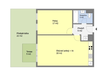 Prodej bytu 2+kk v osobním vlastnictví 62 m², Praha 9 - Dolní Počernice