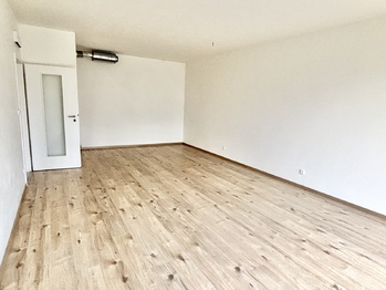Obývací pokoj s kuchyňským koutem - Prodej bytu 2+kk v osobním vlastnictví 62 m², Praha 9 - Dolní Počernice