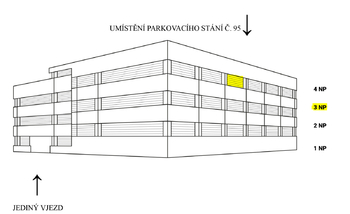 Pronájem garážového stání, Praha 9 - Černý Most