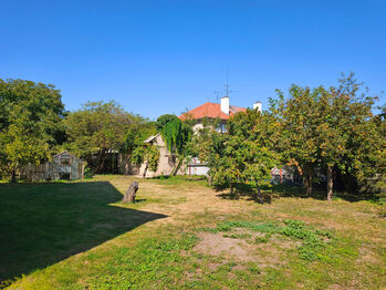 Prostorná zahrada za domem s ovocnými stromy. - Prodej domu 230 m², Městec Králové