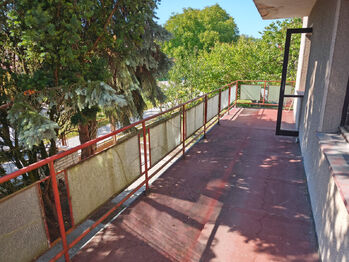 Terasa v 1. NP, přístupná z obývacího pokoje. - Prodej domu 230 m², Městec Králové