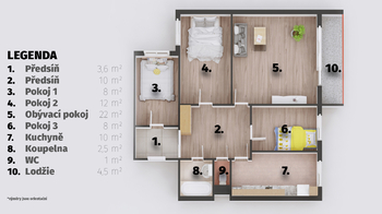 Prodej bytu 4+1 v osobním vlastnictví 85 m², Brno