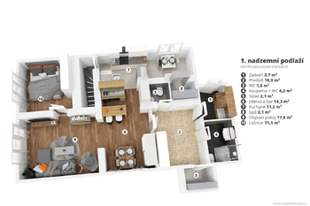 3D model - návrh - Prodej domu 180 m², Desná