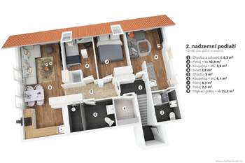 3D model - Prodej domu 180 m², Desná