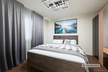 Vizualizace ložnice 1.NP - Prodej domu 180 m², Desná