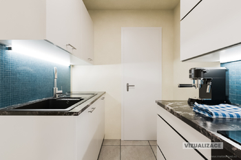 Vizualizace kuchyň 1.NP - Prodej domu 180 m², Desná