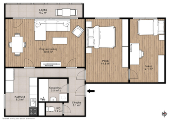 Prodej bytu 3+1 v osobním vlastnictví 74 m², Praha 4 - Krč