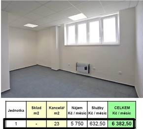 Pronájem kancelářských prostor 23 m², Praha 9 - Horní Počernice