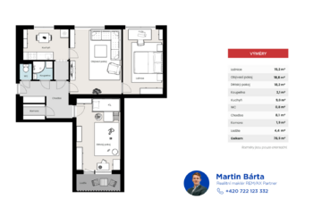 Prodej bytu 3+1 v osobním vlastnictví 78 m², Lomnice nad Popelkou