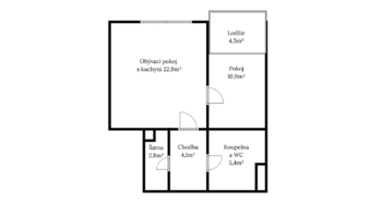 Prodej bytu 2+kk v osobním vlastnictví 51 m², Praha 10 - Záběhlice