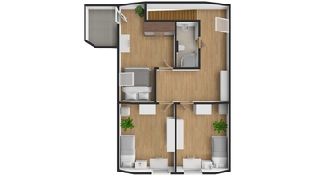 Orientační plánek patro - Pronájem domu 130 m², Zruč-Senec