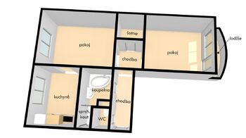 Pronájem bytu 2+1 v osobním vlastnictví 57 m², Brno