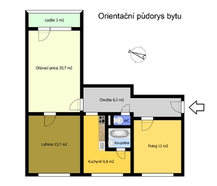 Prodej bytu 3+1 v osobním vlastnictví 68 m², České Budějovice