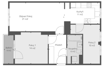 Prodej bytu 3+kk v osobním vlastnictví 70 m², Praha 8 - Troja