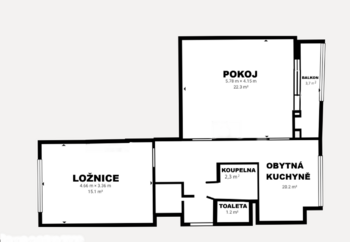 Prodej bytu 2+1 v družstevním vlastnictví 64 m², Svitavy