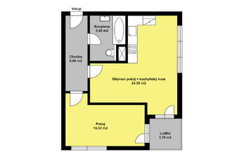 Pronájem bytu 2+kk v osobním vlastnictví 54 m², Poděbrady