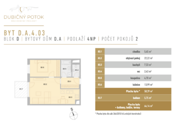 Prodej bytu 2+kk v osobním vlastnictví 64 m², České Budějovice