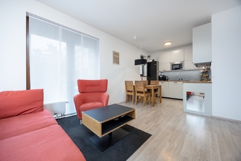 Obývací pokoj - Pronájem bytu 2+kk v osobním vlastnictví 60 m², Praha 9 - Hrdlořezy