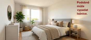 Ložnice - vizualizace - Pronájem bytu 2+kk v osobním vlastnictví 57 m², Brno