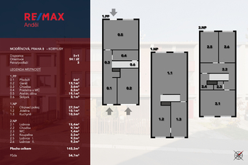 Prodej bytu 5+1 v osobním vlastnictví 145 m², Praha 8 - Kobylisy